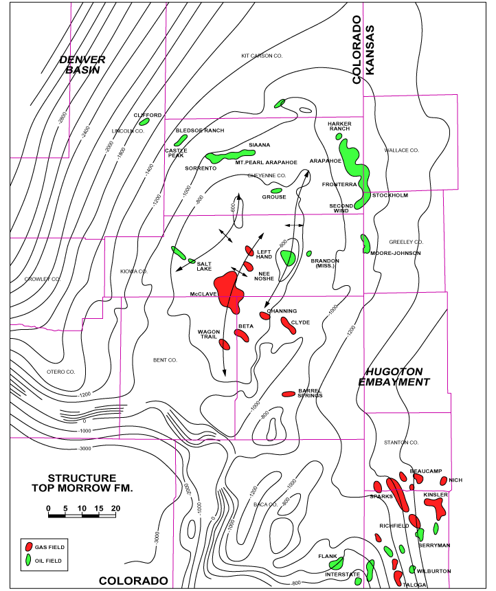 Structure Top Morrow Formation